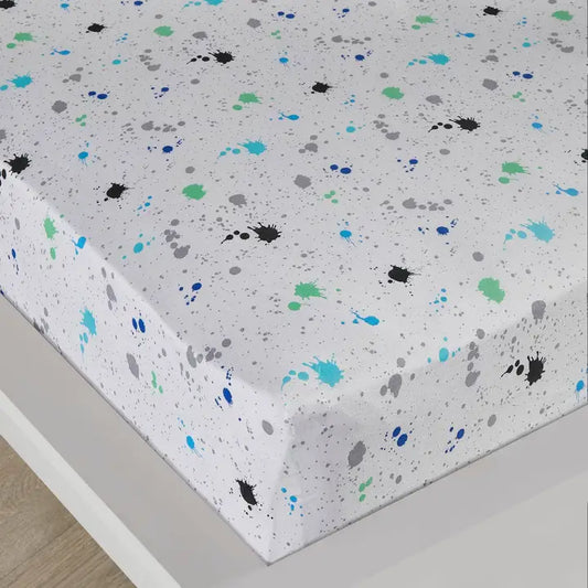 Game Glow 28cm Fitted Bed Sheet By Bedlam in Grey Single